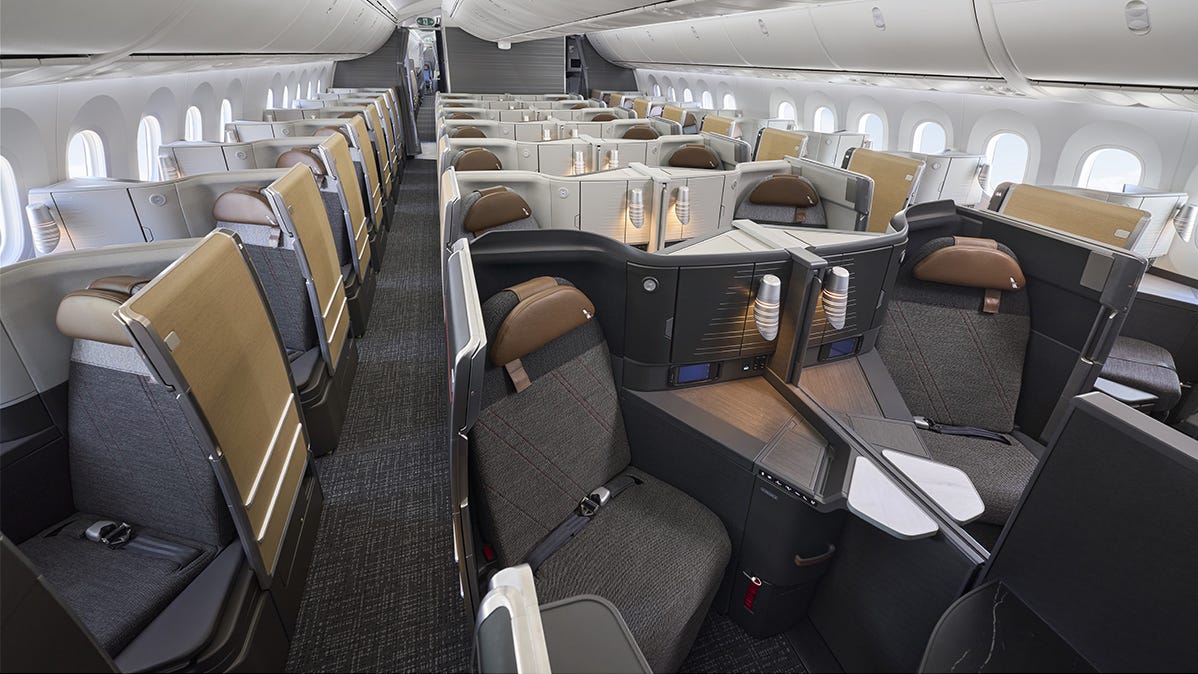 American Airlines' new business class Flagship Suites.