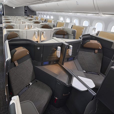 American Airlines' new business class Flagship Suites.