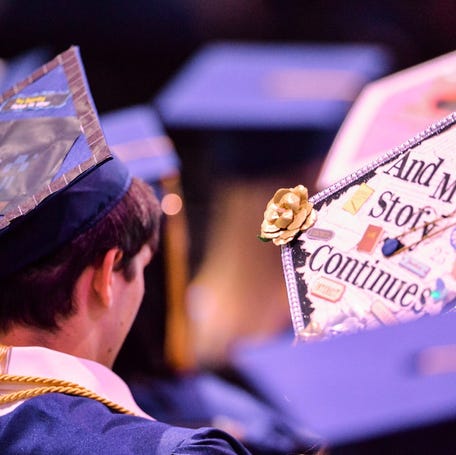 Indian River State College graduates at the second of three ceremonies at the Westside Center on May 1, in Fort Pierce. More than 2,100 graduates will receive their degrees, Bachelor, Associate, Nursing, and all other degrees on April 30th, May 1st and 2nd.