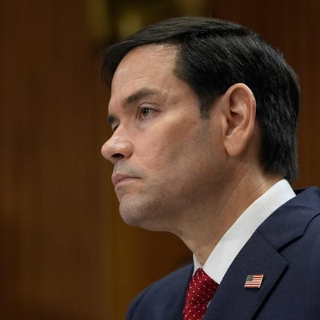 Marco Rubio attends a Senate Foreign Relations committee hearing on his nomination to be Secretary of State on Jan. 15, 2025, in Washington, D.C.