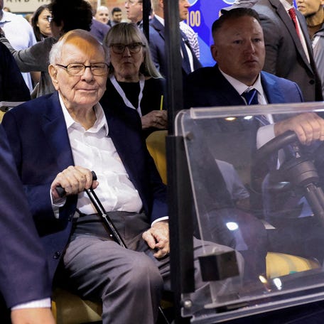 Berkshire Hathaway Chairman Warren Buffett attends the Berkshire Hathaway Inc annual shareholders' meeting in Omaha, Nebraska, on May 3, 2024.