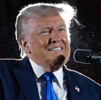 President Donald Trump delivers commencement remarks at the University of Alabama in Tuscaloosa, Alabama, on May 1, 2025.