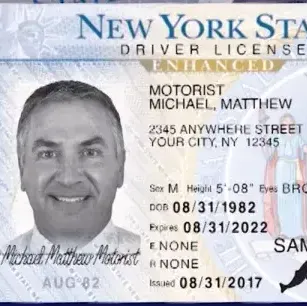 The Department of Homeland Security shared this sample Enhanced Drivers License.