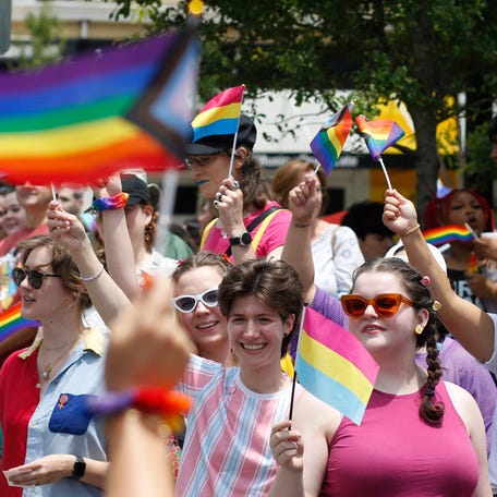 The annual Pride Parade celebrates the start of Pride month in downtown Athens, Ga., on June 1, 2024.