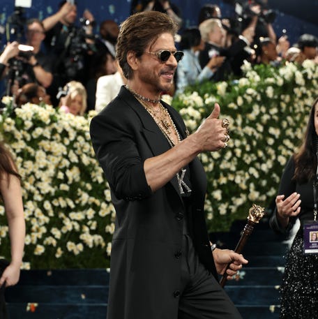 Shah Rukh Khan attends the 2025 Met Gala celebrating "Superfine: Tailoring Black Style" at Metropolitan Museum of Art on May 5, 2025 in New York City.