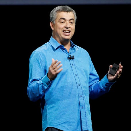 Eddy Cue, Senior Vice President of Internet Software and Services for Apple Inc.,discusses the company's tvOS at the company's World Wide Developers Conference in San Francisco, California, U.S. June 13, 2016.