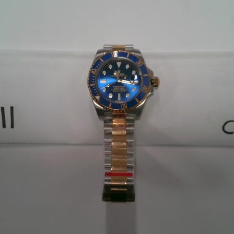 Handout photo of a fake Rolex watch seized by U.S. Customs and Border Protection at O'Hare Airport in Chicago on May 4.