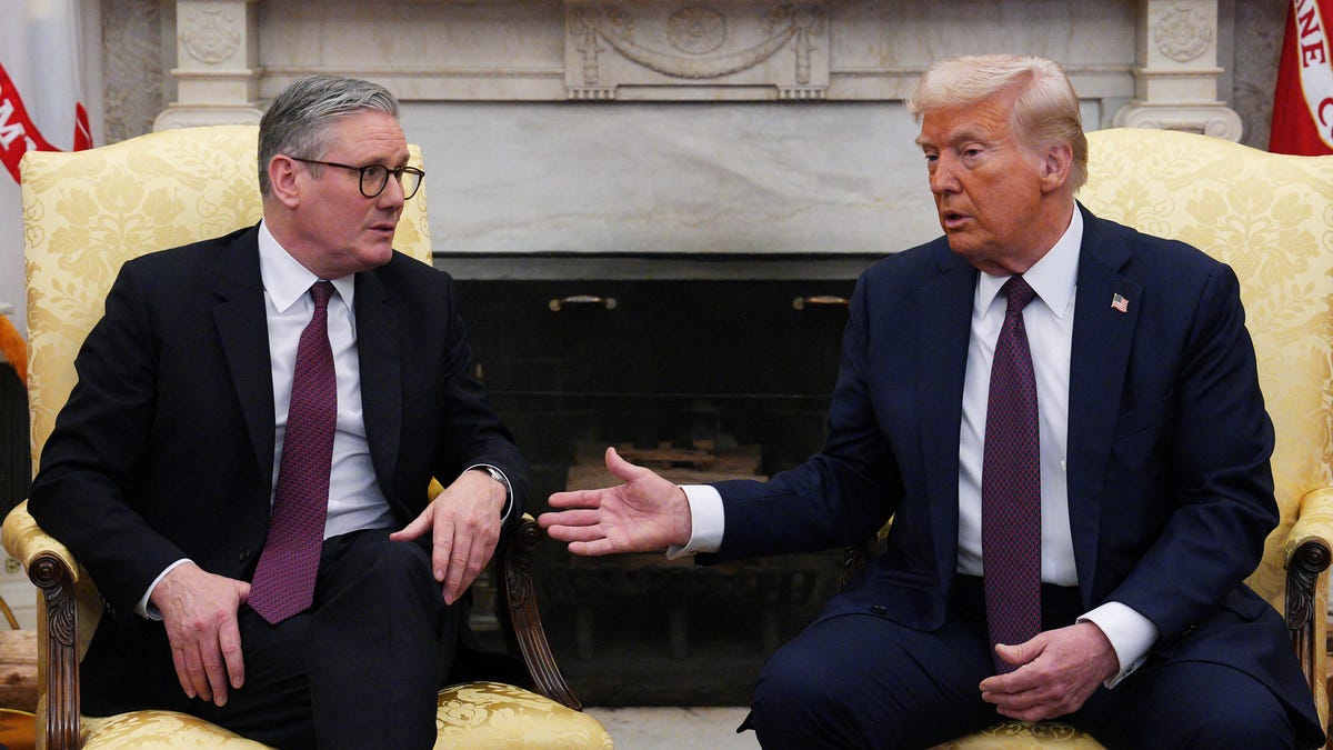 US President Donald Trump holds a bilateral meeting with British Prime Minister Keir Starmer in the Oval Office of the White House in Washington, DC, on February 27, 2025.
