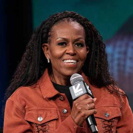 Former First Lady Michelle Obama speaks at the 2025 SXSW Conference and Festival at the Austin Convention Center on March 13, 2025, in Austin, Texas.