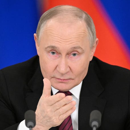 Russian President Vladimir Putin gives a statement to the media at the Kremlin in Moscow, Russia May 11, 2025.