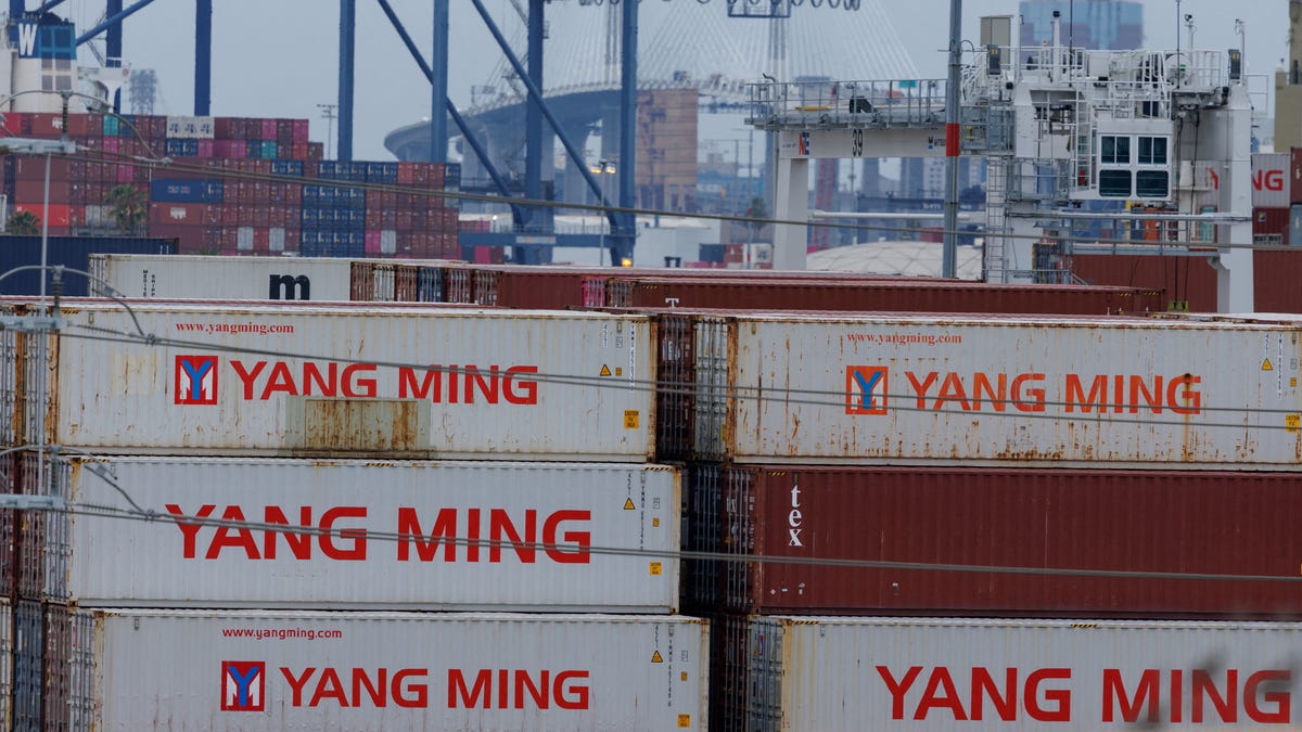 Shipping containers from China are seen at the Port of Los Angeles, in San Pedro, California, U.S., May 1, 2025.