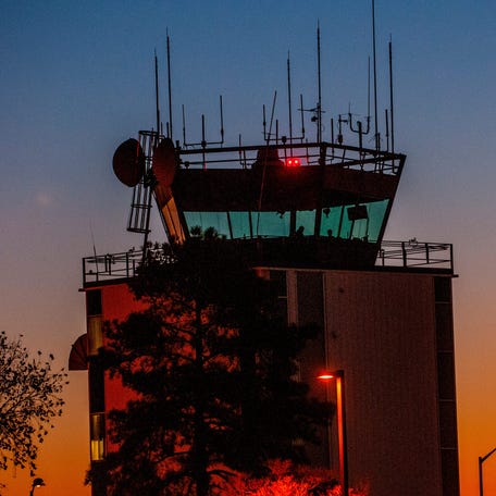 Air traffic control tower at Fayetteville Regional Airport Thursday Dec. 11, 2014.
