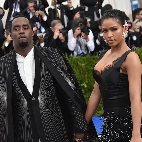 Sean 'Diddy' Combs, left, and Cassie attend the Met Gala at the Metropolitan Museum of Art on May 1, 2017, in New York City.