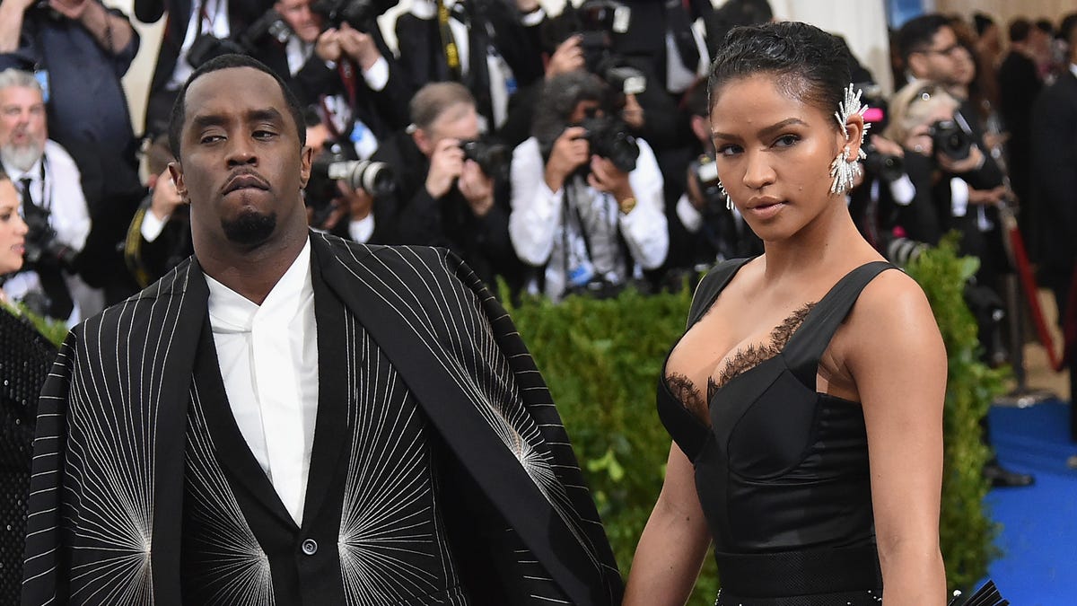 Sean 'Diddy' Combs, left, and Cassie attend the Met Gala at the Metropolitan Museum of Art on May 1, 2017, in New York City.