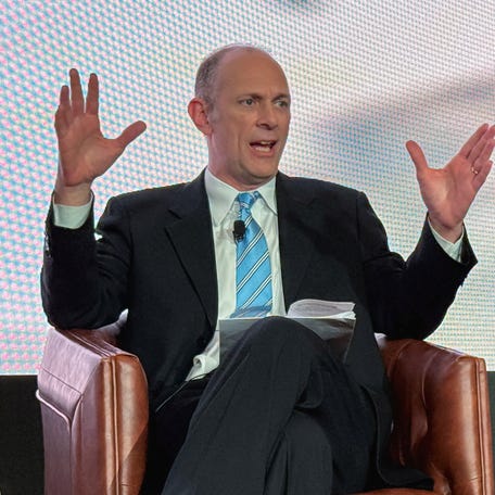 Austan Goolsbee, President of the Federal Reserve Bank of Chicago, speaks at the Stanford Institute for Economic Policy Research (SIEPR) Economic Summit in Palo Alto, California, U.S., February 28, 2025. REUTERS/ Ann Saphir