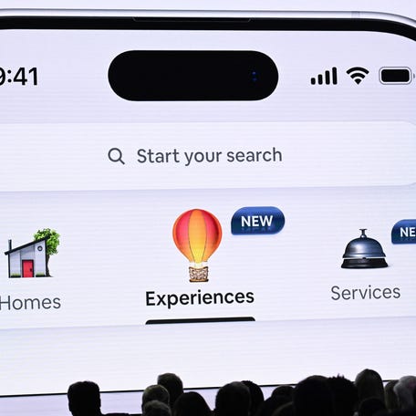 Airbnb co-founder and CEO Brian Chesky speaks about Airbnb Experiences and the launch of Airbnb Services during the Airbnb Summer Release keynote in Los Angeles, California, on May 13, 2025.
