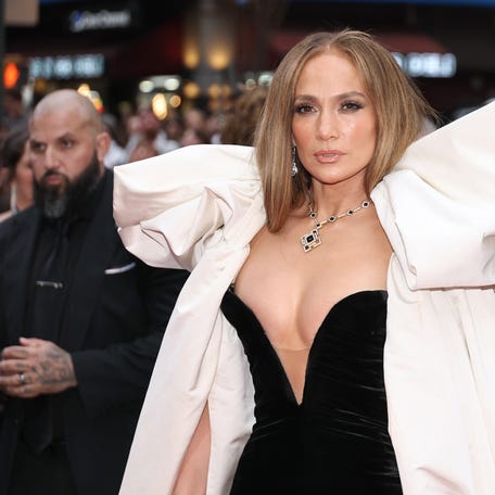 Jennifer Lopez attends the opening night of "Good Night, and Good Luck" on April 3, 2025.
