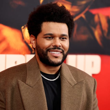 Abel Tesfaye, aka The Weeknd, attends Lionsgate's "Hurry Up Tomorrow" world premiere in New York City.