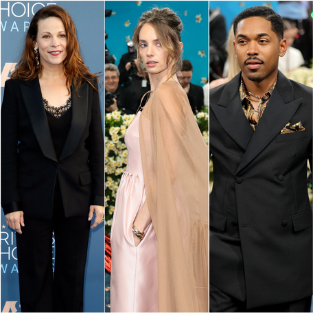 Lili Taylor arrives at the 22nd Annual Critics' Choice Awards on Dec. 11, 2016. / Maya Hawke at the 2025 Met Gala on May 5, 2025 in New York City. / Kelvin Harrison Jr. attends the 2025 Met Gala on May 5, 2025.
