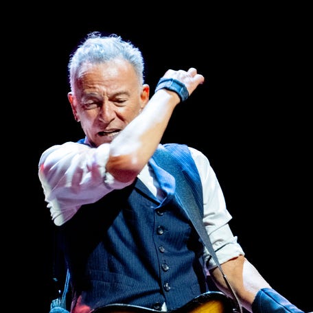 Bruce Springsteen performs during the first night of The Land of Hopes and Dreams tour at Co-op Live on May 14, 2025, in Manchester, England.