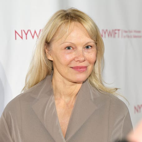 Pamela Anderson attends the 45th Annual New York Women in Film and Television Muse Awards at Cipriani 42nd Street on March 26, 2025, in New York City.