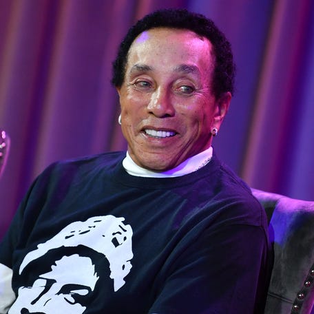 Smokey Robinson speaks onstage during Let's Get It On: Celebrating Motown '73 at the Grammy Museum on Aug. 23, 202,3 in Los Angeles.