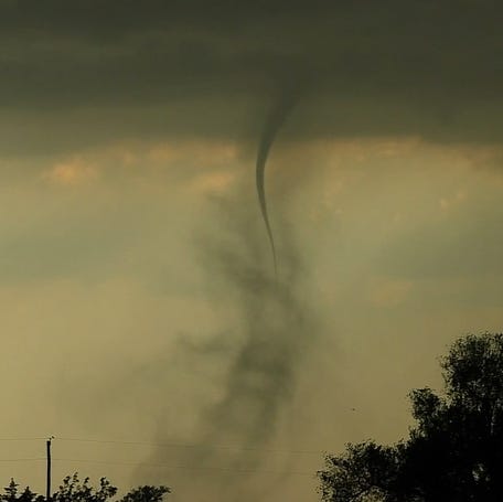 Storm chasers near North Platte, Nebraska, were impressed by what they identified as a landspout tornado on May 14.