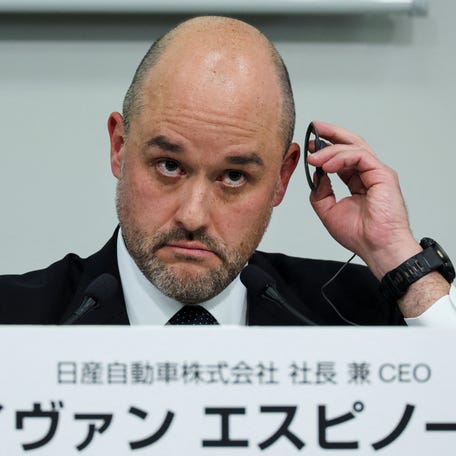 Nissan Motor Co. CEO Ivan Espinosa attends the automaker's fiscal year 2024 financial results briefing at the company's headquarters in Yokohama, Japan, May 13, 2025.
