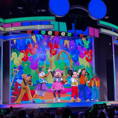 Mickey Mouse and Minnie Mouse round up their pals for Disney Junior: Mickey Mouse Clubhouse Live! at Disney California Adventure.