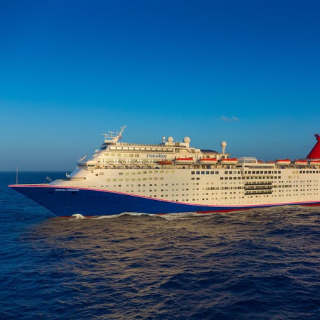 The Carnival Paradise cruise ship.