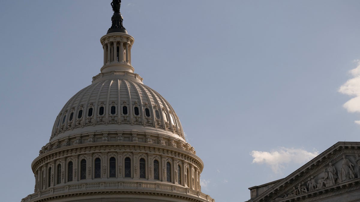 Sunlight shines on the U.S. Capitol as members of the House Budget Committee are set to meet in a rare Sunday night session to consider U.S. President Donald Trump's sweeping tax-cut bill, on Capitol Hill in Washington, D.C., U.S., May 18, 2025.