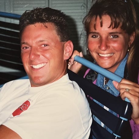 Bill and DeeDee Toney are pictured in the mid-1990s, roughly five years before he was murdered by a car theft suspect.