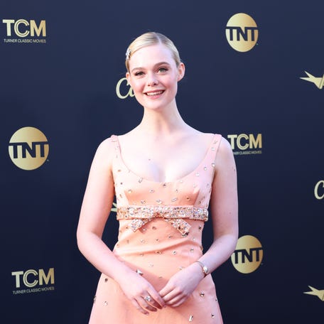 Elle Fanning attends the AFI Life Achievement Award: A Tribute to Francis Ford Coppola on April 26, 2025.