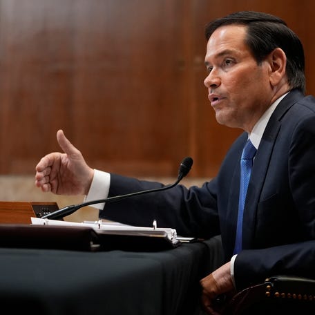 Secretary of State Marco Rubio testifies in front of the Senate Committee on Appropriations – Subcommittee on State, Foreign Operations, and Related Programs to examine proposed budget estimates for fiscal year 2026 for the Department of State in Washington, D.C., on May 20, 2025.
