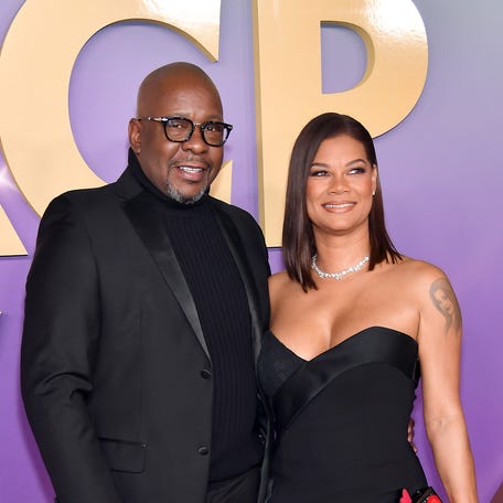 Bobby Brown and Alicia Etheredge attend the 55th NAACP Image Awards at Shrine Auditorium and Expo Hall on March 16, 2024, in Los Angeles.