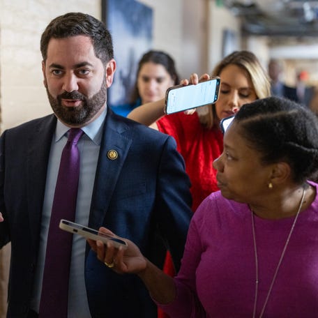 Rep. Mike Lawler (R-NY) arrives for a House Republican meeting at the U.S. Capitol on May 20, 2025 in Washington, DC. U.S. President Donald Trump will join conservative House lawmakers to help push through their budget bill after it advanced through the House Budget Committee on Sunday evening.