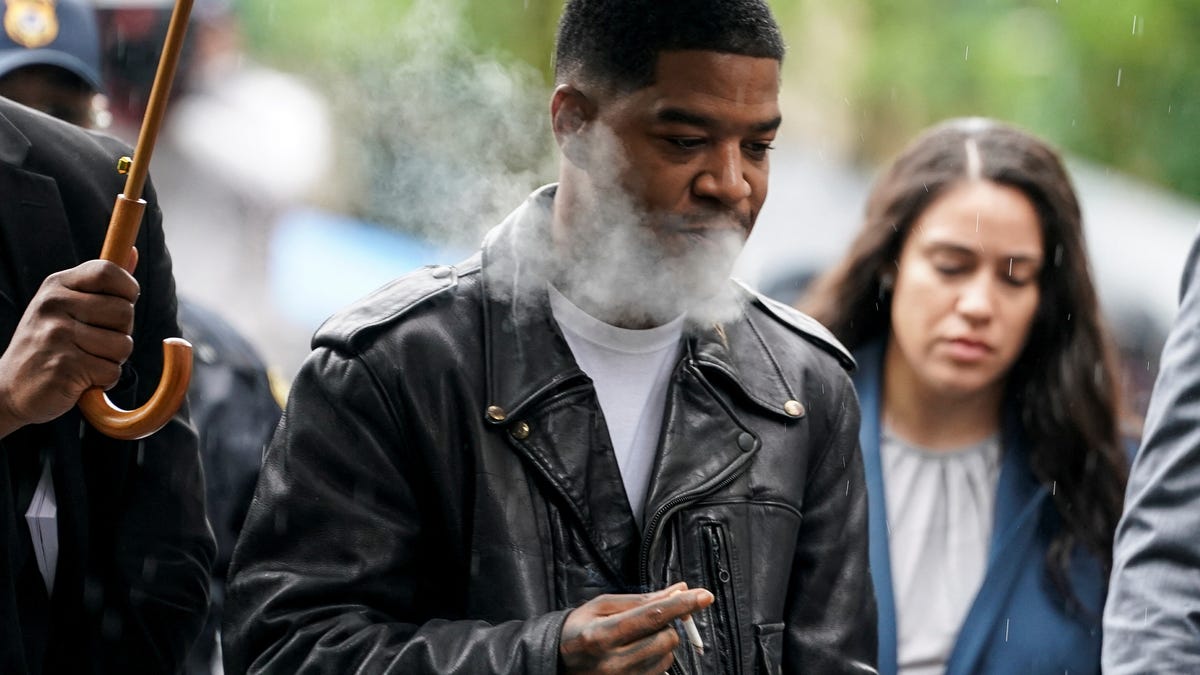 Kid Cudi arrives to testify for Sean "Diddy" Combs' sex trafficking and racketeering conspiracy trial at U.S. court in Manhattan, in New York City, May 22, 2025.