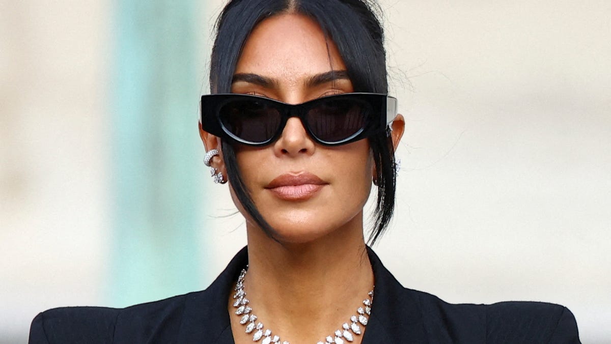 Kim Kardashian leaves the courthouse after testifying in the trial of 10 people in Paris, France, May 13, 2025.