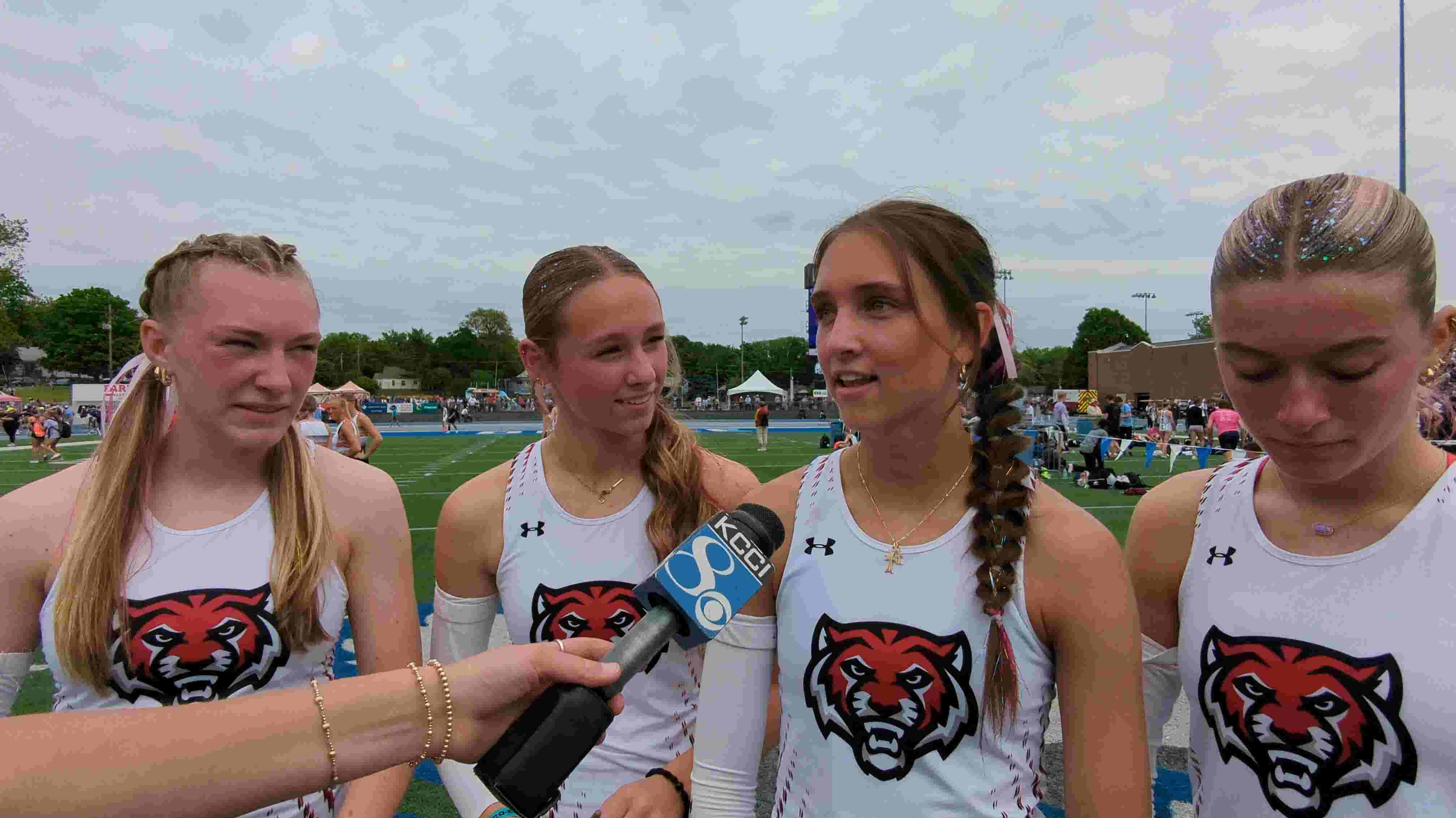 ADM wins the Class 3A girls shuttle hurdle at Iowa state track meet