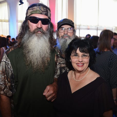 Phil Robertson, left, and wife Marsha Kay "Miss Kay" Carroway Robertson attend the 2012 A&E Networks Upfront at Lincoln Center in New York City on May 9, 2012.
