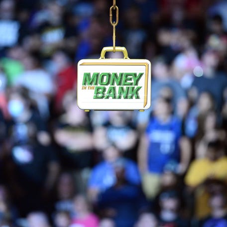 The briefcase for the women's Money in the Bank match at Money in the Bank 2021 on July 18, 2021 at Dickies Arena.