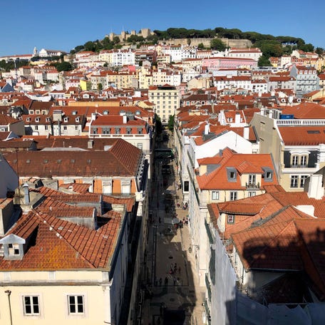 A view of Lisbon, Portugal, from one of the cities many lookout points.