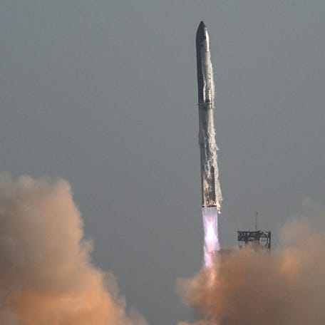 SpaceX's Starship lifts off from Starbase near Boca Chica, Texas during its 8th test flight on March 6, 2025.