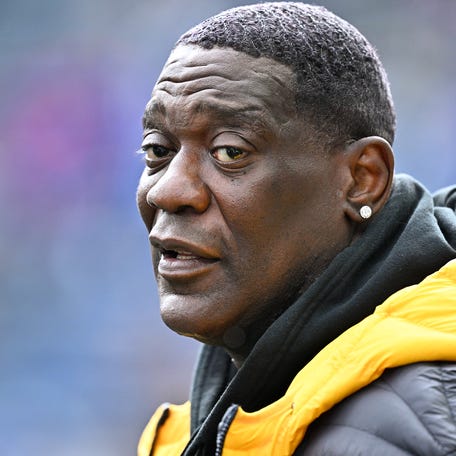 Former NBA player Shawn Kemp is seen on the field prior to a game between the Seattle Seahawks and the Buffalo Bills at Lumen Field on October 27, 2024 in Seattle, Washington.