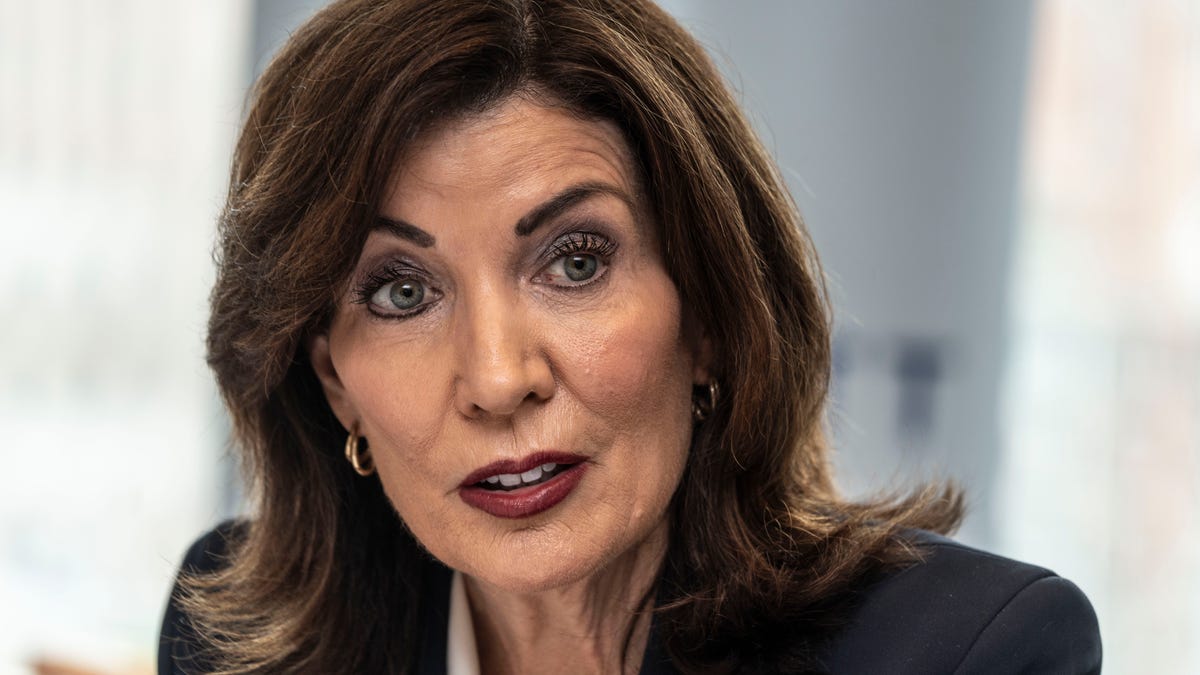 New York State Gov. Kathy Hochul meeting with USA TODAY Network reporters and editors in Manhattan May 29, 2025.