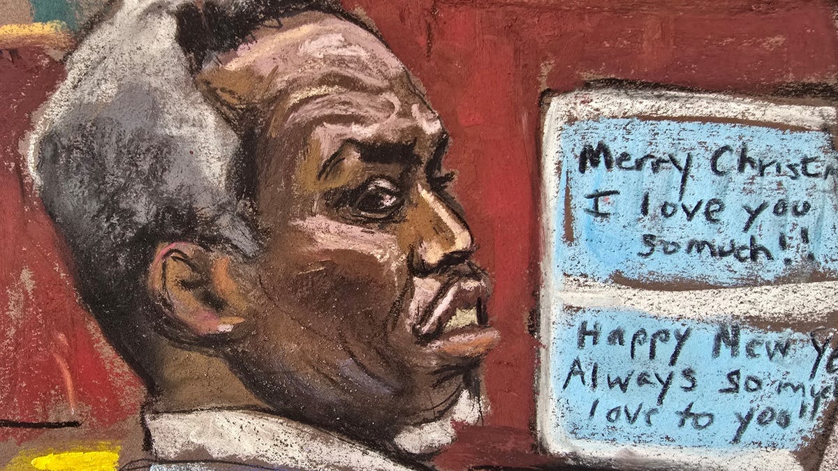 Sean "Diddy" Combs listens as his defense lawyer Brian Steel questions witness "Mia" as she testifies in Combs' sex trafficking trial in New York City, June 2, 2025 in this courtroom sketch.