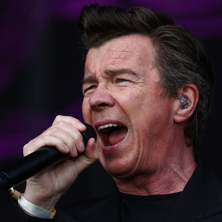 Rick Astley performs on day two of TRNSMT Festival 2024 at Glasgow Green in Glasgow, Scotland, on July 13, 2024.