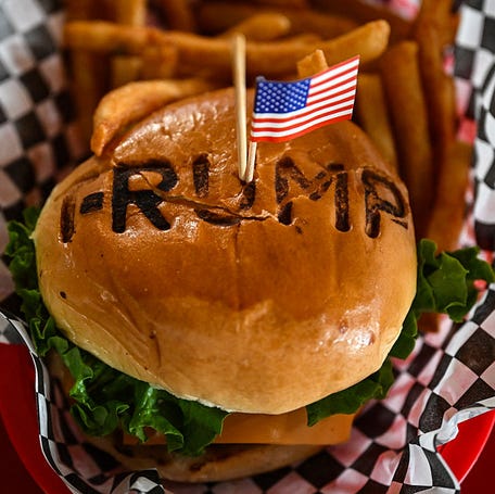 A burger joint in Texas with hamburgers themed after President Donald Trump is making headlines after opening its fourth location in the Lone Star State.