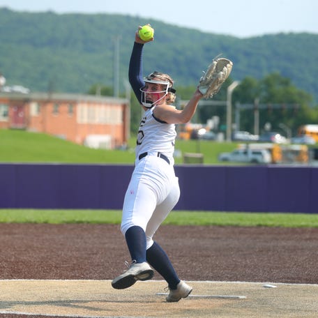 Highland's Alexa Pavese pitches during the New York State Sub Regional game versus Section 3's Solvay on June 3, 2025.