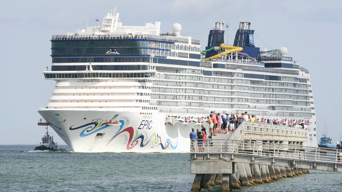 The Norwegian Epic cruise ship returns to Port Canaveral in Florida in 2019.